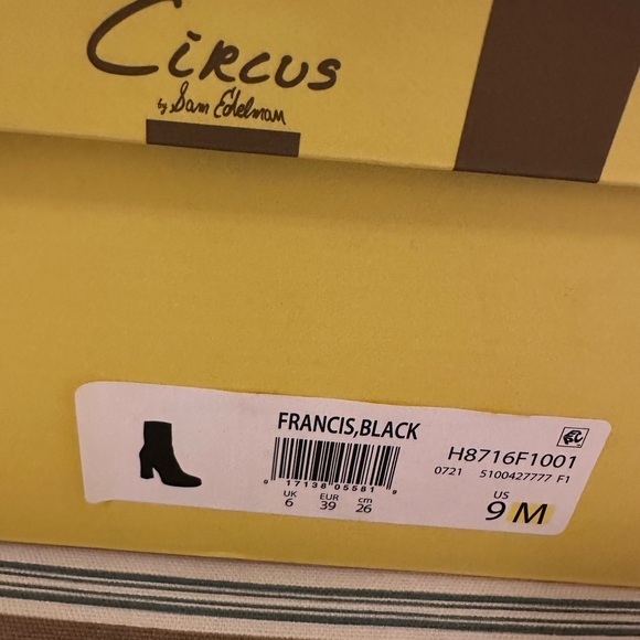 Sam Edelman Circus Black Heeled Francis Boots - Picture 3 of 8